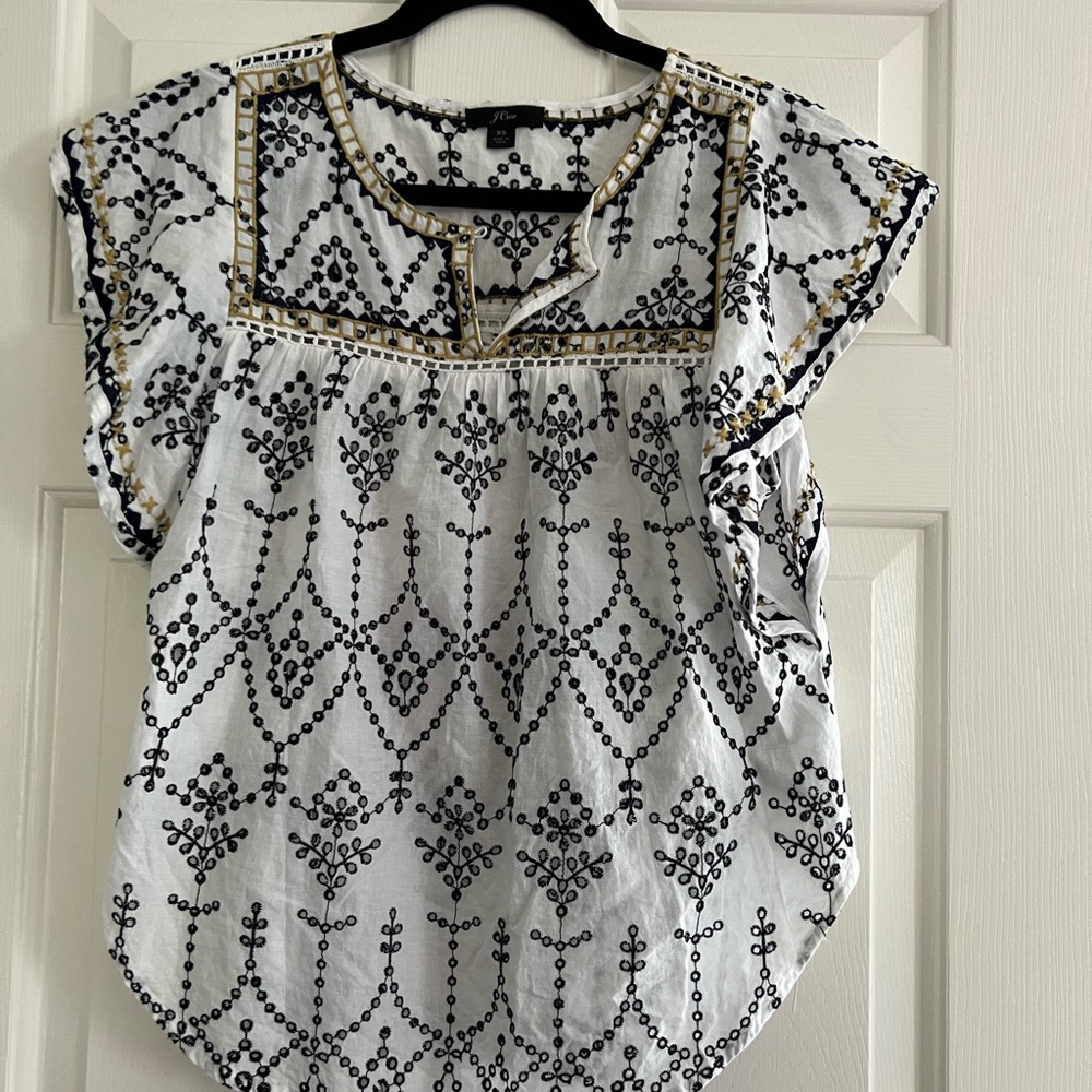 J. Crew embroidered shirt